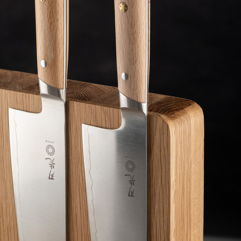 Hazaki Knives Hazaki - Magnetic Knife Block - White Oak