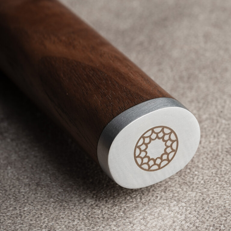 Hazaki Knives Hazaki - Couteau Santoku - Série Pro Noyer