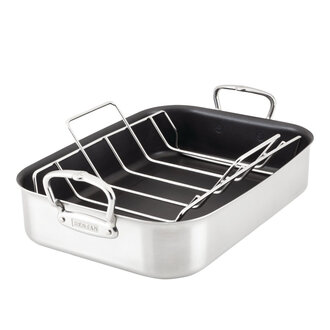 Hestan Hestan - 31685 - Provisions - Rôtissoire Antiadhésive avec Grille en Acier Inoxydable (16.5") Hestan Hestan - 31685 - Provisions - Rôtissoire Antiadhésive avec Grille en Acier Inoxydable (16.5")