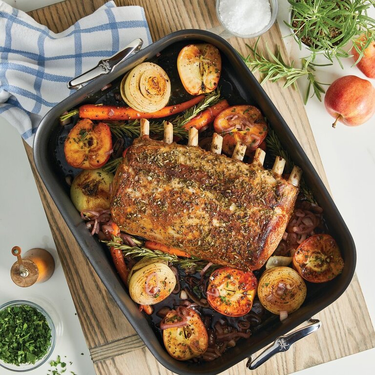 Hestan Hestan - 31685 - Provisions - Rôtissoire Antiadhésive avec Grille en Acier Inoxydable (16.5")