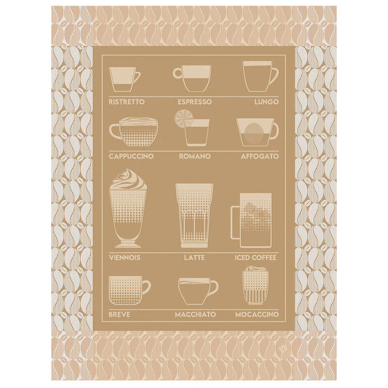 Le Jacquard Français Le Jacquard Français - Torchon  BARISTA couleur Latte/Beige