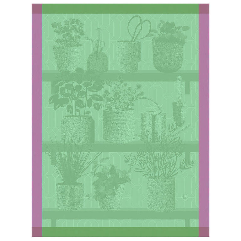 Le Jacquard Français Le Jacquard Français - Torchon  HERBES FRAICHES couleur Thym/Green