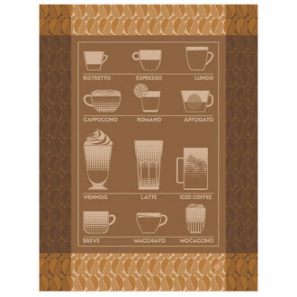 Le Jacquard Français Le Jacquard Français - Torchon BARISTA couleur Maccacino/Brown Le Jacquard Français Le Jacquard Français - Torchon BARISTA couleur Maccacino/Brown