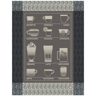 Le Jacquard Français Le Jacquard Français - Torchon BARISTA couleur Ristretto/Black Le Jacquard Français Le Jacquard Français - Torchon BARISTA couleur Ristretto/Black