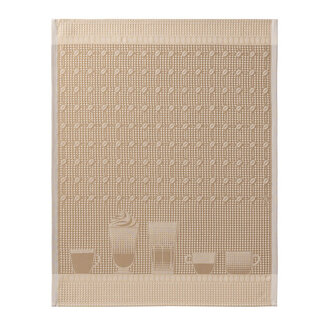 Le Jacquard Français Le Jacquard Français - Torchon nid-d'abeilles BARISTA couleur Latte/Beige Le Jacquard Français Le Jacquard Français - Torchon nid-d'abeilles BARISTA couleur Latte/Beige