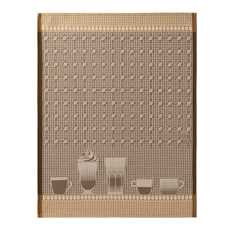 Le Jacquard Français Le Jacquard Français - BARISTA Maccacino/Brown Honeycomb Tea Towel