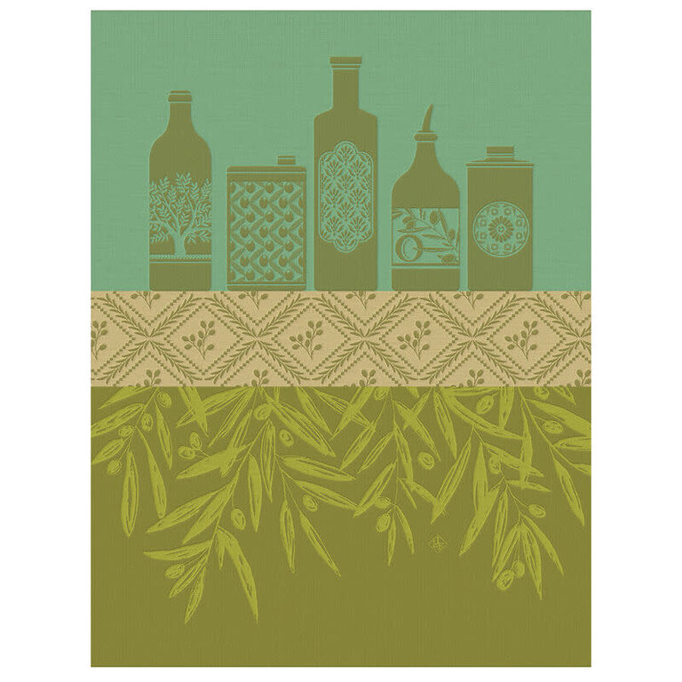 Le Jacquard Français Le Jacquard Français - Torchon HUILES PROVENÇALES couleur Olive/Green