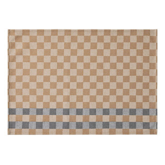 Le Jacquard Français Le Jacquard Français - Napperon Enduit Champêtre couleur Damier/Brown Le Jacquard Français Le Jacquard Français - Napperon Enduit Champêtre couleur Damier/Brown