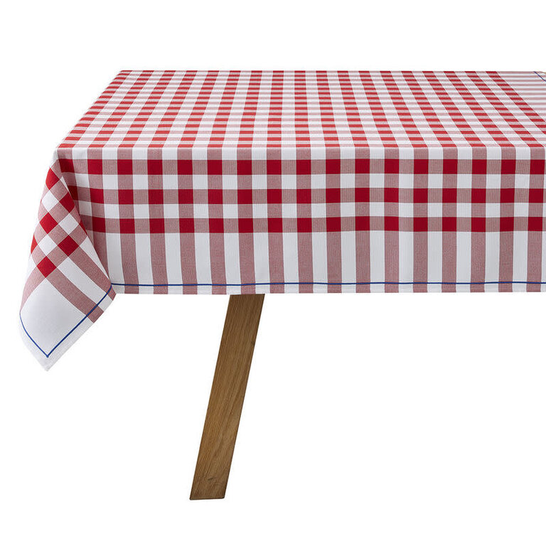 Le Jacquard Français Le Jacquard Français - Nappe petite, Bistrot Français Coton 150x150cm/59x59po couleur Rouge