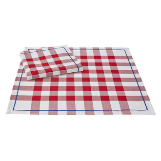 Le Jacquard Français Le Jacquard Français - Serviettes (ens de 2) 100% Coton  Bistrot Français  couleur Rouge Le Jacquard Français Le Jacquard Français - Serviettes (ens de 2) 100% Coton  Bistrot Français  couleur Rouge