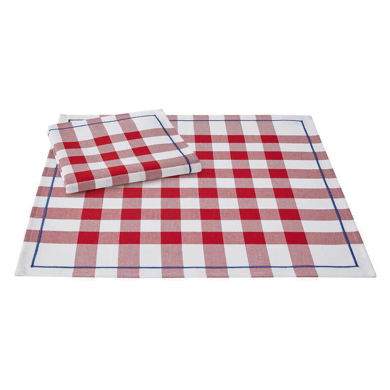 Le Jacquard Français Le Jacquard Français - Serviettes (ens de 2) 100% Coton  Bistrot Français  couleur Rouge