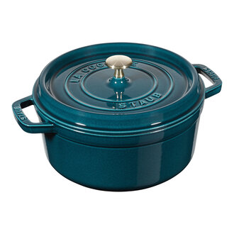 Staub Staub - Cocotte en fonte émaillée ronde 3,8L, 24cm, La Mer Staub Staub - Cocotte en fonte émaillée ronde 3,8L, 24cm, La Mer