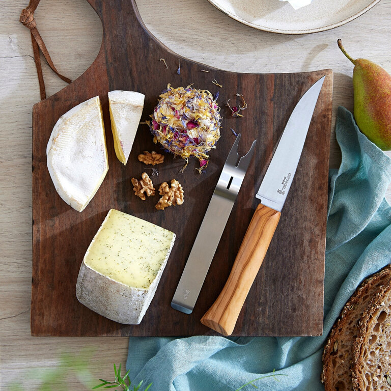 Opinel Opinel - Ensemble à Fromage (Couteau + Fourchette) - Bois d'Olivier