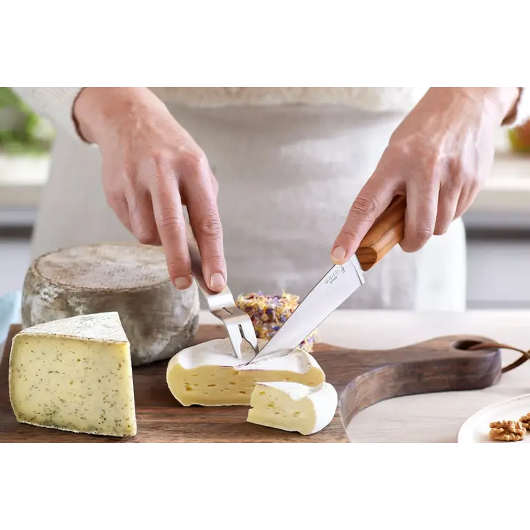 Opinel Opinel - Ensemble à Fromage (Couteau + Fourchette) - Bois d'Olivier