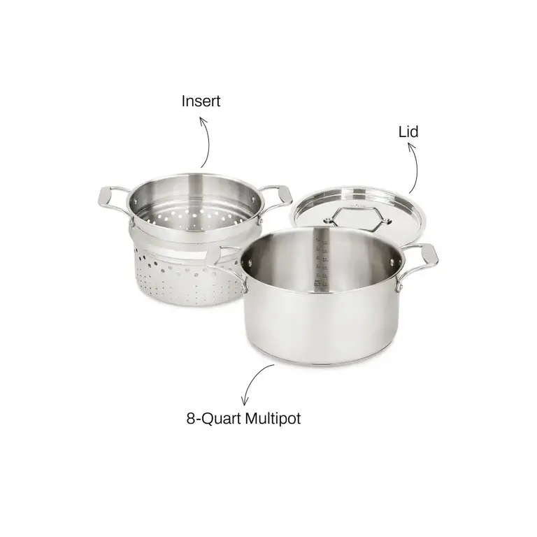 All-Clad All-Clad - 8Qt Stainless Steel Multipot with Pasta Insert