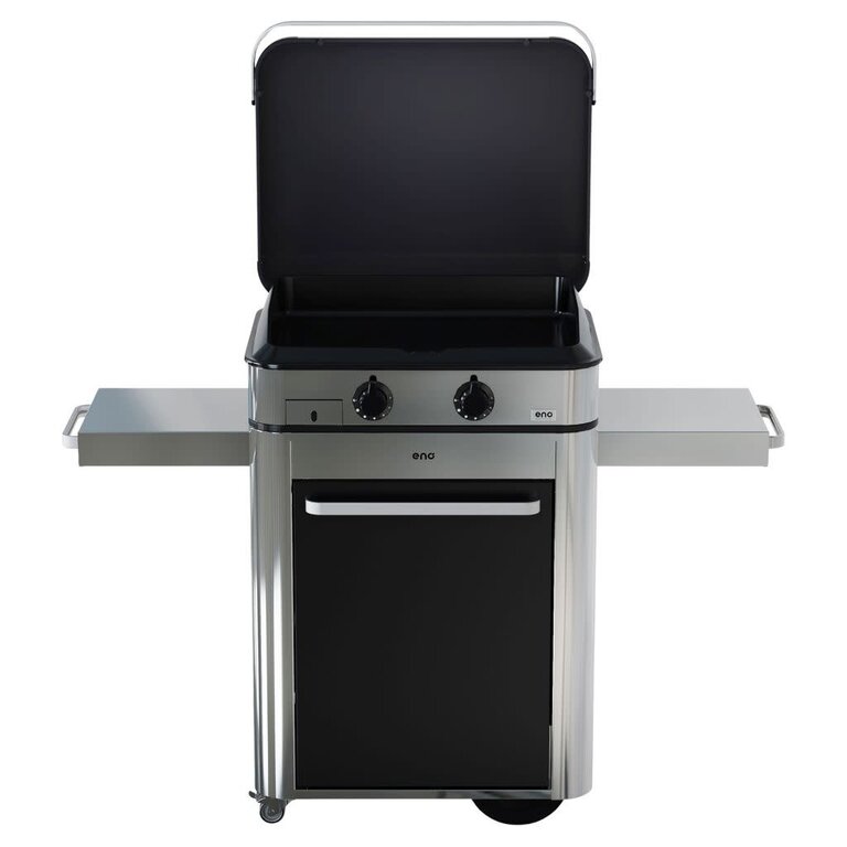 La Plancha ENO - Combo ENOSIGN 65 cm Plancha Gaz With Trolley - Stainless Steel