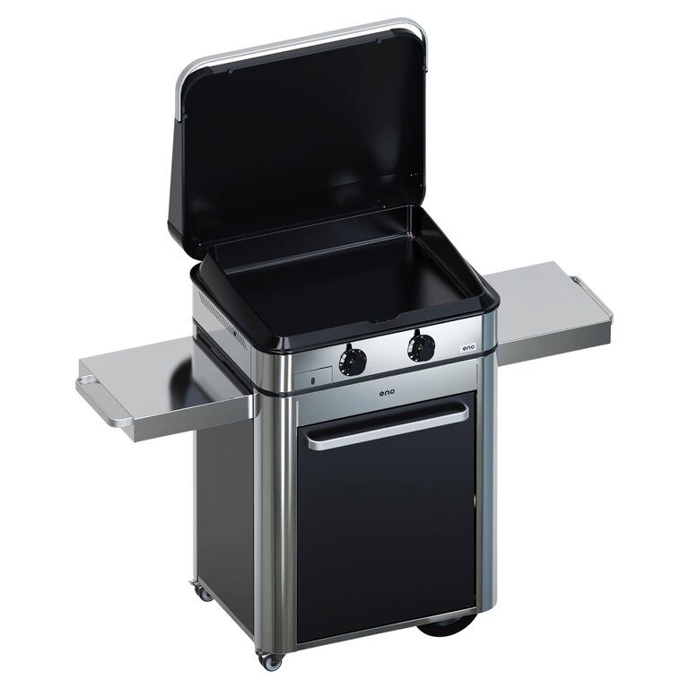 La Plancha ENO - Combo ENOSIGN 65 cm Plancha Gaz With Trolley - Stainless Steel