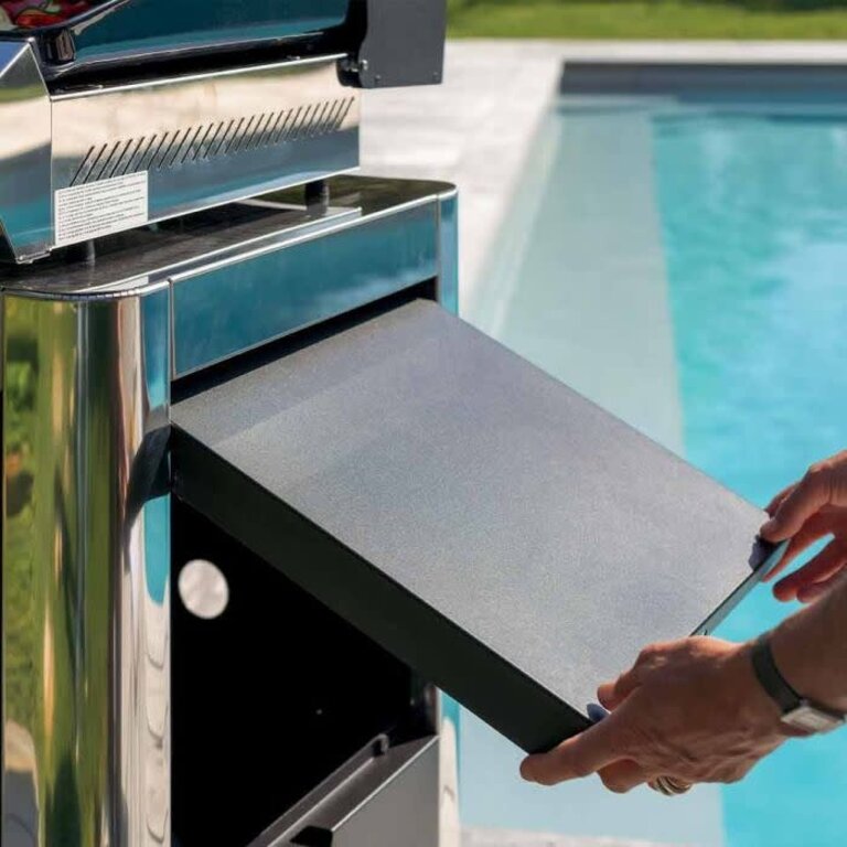La Plancha ENO - Chariot pour La Plancha Achille avec Porte - Acier Inoxydable
