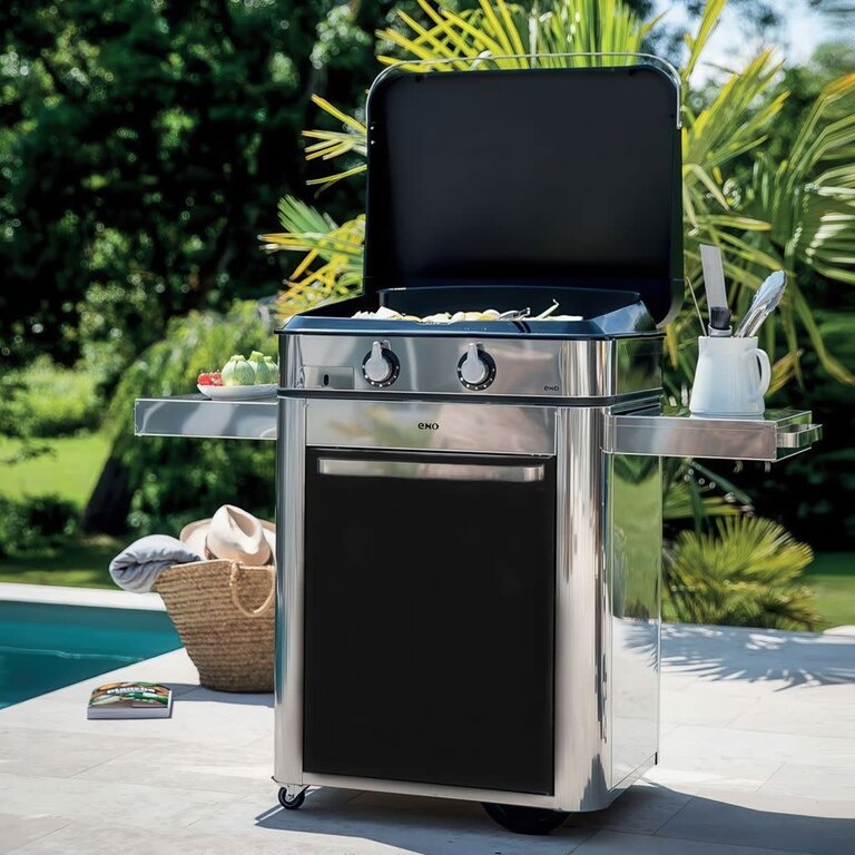 La Plancha ENO - Trolley for the ENOSIGN 65 Plancha (2 Burners) - Stainless Steel
