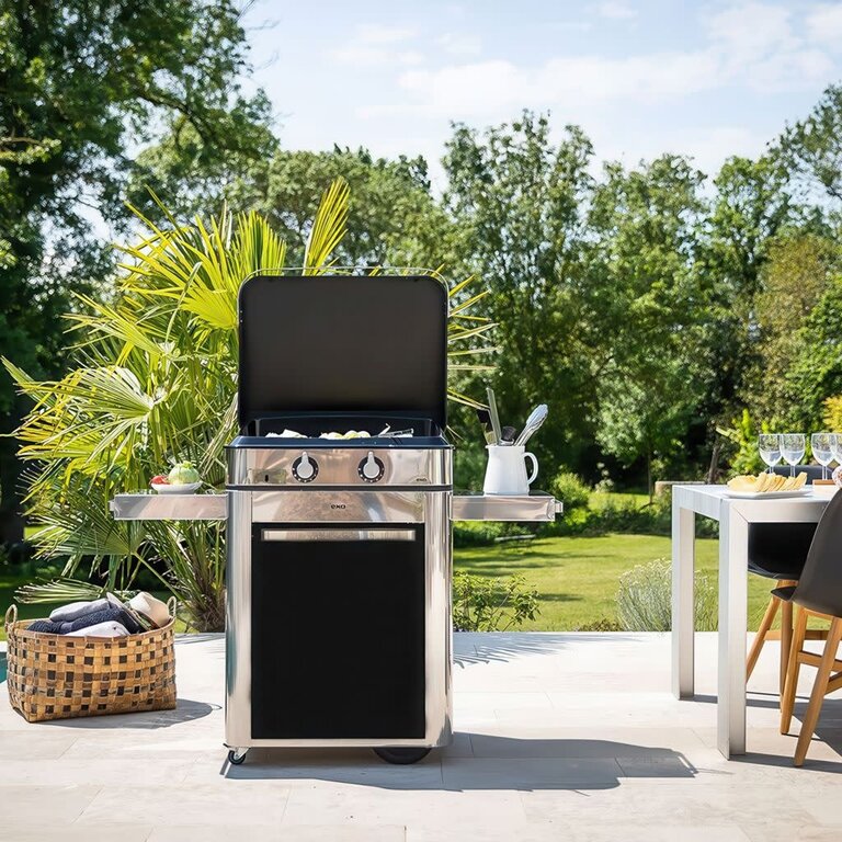 La Plancha ENO - Trolley for the ENOSIGN 65 Plancha (2 Burners) - Stainless Steel