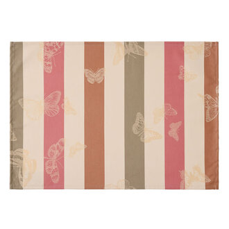 Le Jacquard Français Le Jacquard Français - Napperon Enduit Bal des Papillons Pèche/Pink Le Jacquard Français Le Jacquard Français - Napperon Enduit Bal des Papillons Pèche/Pink