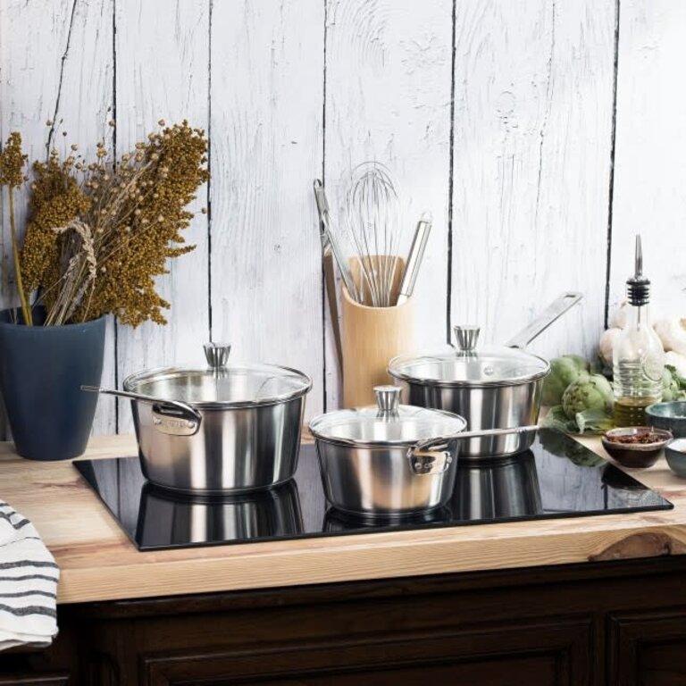 Cristel Cristel - Collection 1826 - Faitout 2 Poignées + Couvercle (1.5Qt/6")