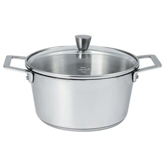 Cristel Cristel - Collection 1826 - Casserole 2 Poignées + Couvercle (4.5Qt/9.5")