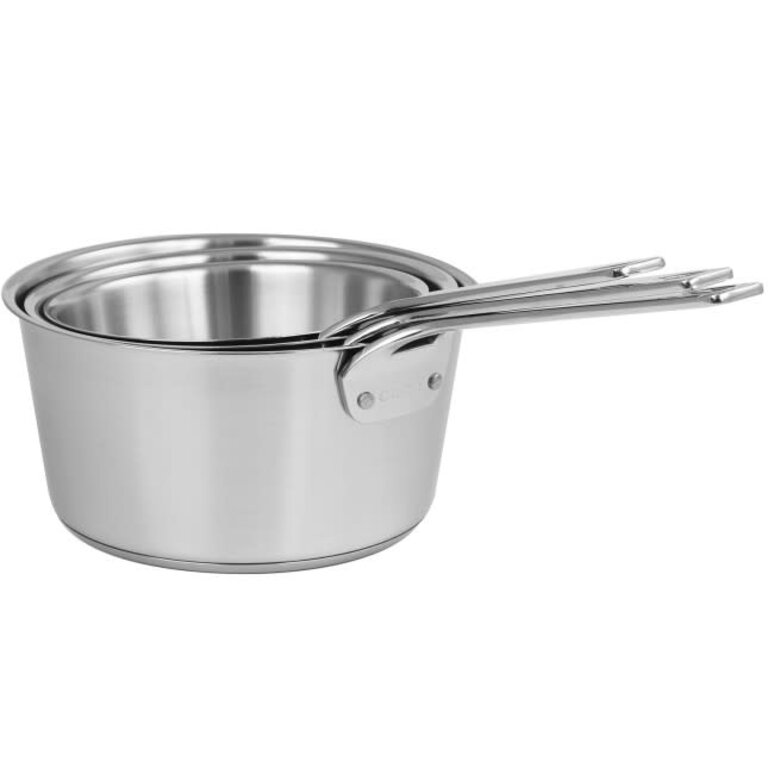 Cristel Cristel - Collection 1826 - Ensemble de 3 Casseroles avec Couvercles (1.5Qt, 2Qt, 3Qt)