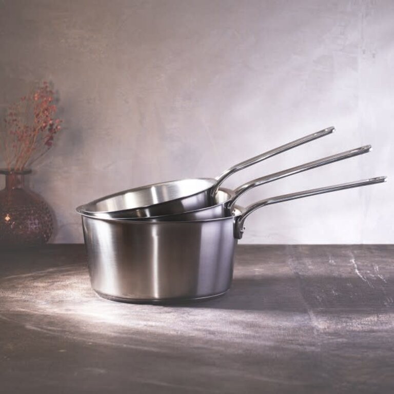 Cristel Cristel - Collection 1826 - Ensemble de 3 Casseroles avec Couvercles (1.5Qt, 2Qt, 3Qt)