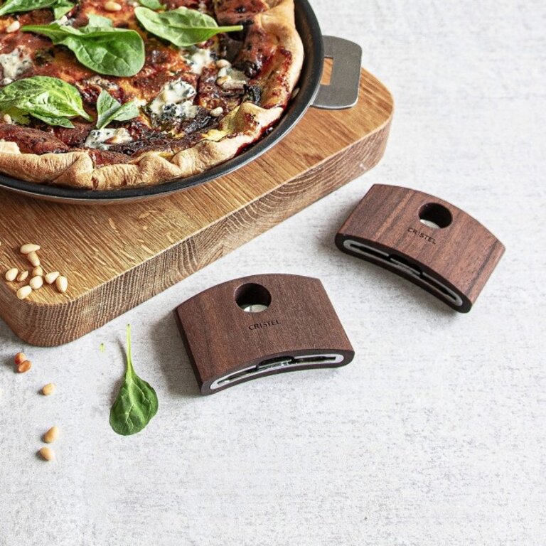 Cristel Cristel - Strate - Set of 1 Long + 2 Small Handles in Walnut