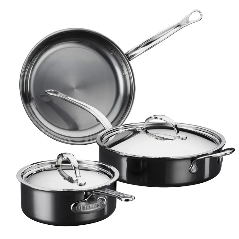 Hestan Hestan - Ensemble Nanobond 5 pièces [poêlon, saucière et sauteuse], titane