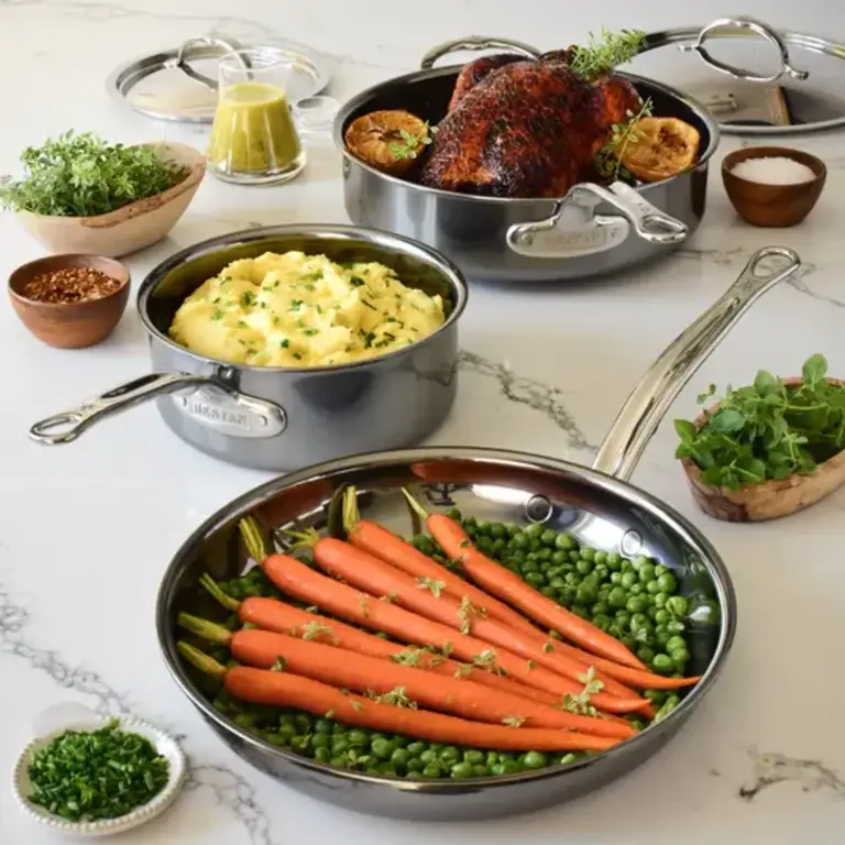 Hestan Hestan - Ensemble Nanobond 5 pièces [poêlon, saucière et sauteuse], titane
