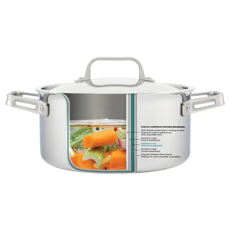 Meyer Meyer  - Batterie de Cuisine ProClad 10 Pièces en Acier Inoxydable