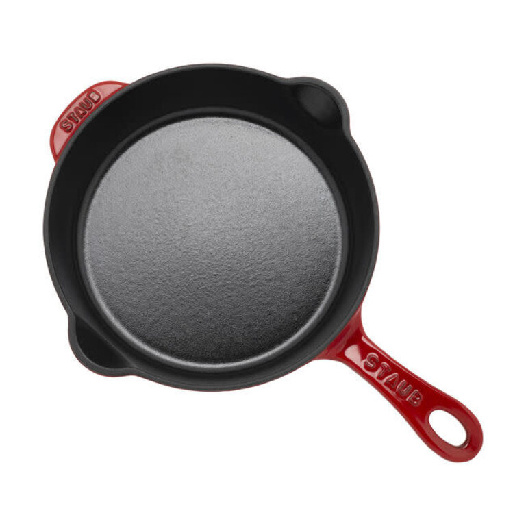 Staub Staub - Enamelled Cast Iron Traditional Deep Frypan - Cherry (22 cm / 8.5")