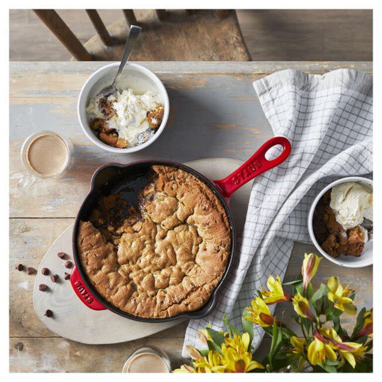 Staub Staub - Enamelled Cast Iron Traditional Deep Frypan - Cherry (22 cm / 8.5")