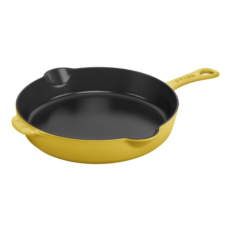 Staub Staub - Enamelled Cast Iron Traditional Deep Frypan - Lemon (22 cm / 8.5")