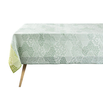 Le Jacquard Français Le Jacquard Français - Nappe Enduit 175x250cm/69x98po Wagara couleur Céladon/Green Le Jacquard Français Le Jacquard Français - Nappe Enduit 175x250cm/69x98po Wagara couleur Céladon/Green