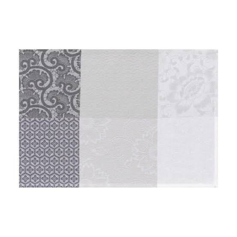 Le Jacquard Français Le Jacquard Français - Napperon Enduit Fleur de Kyoto Gris