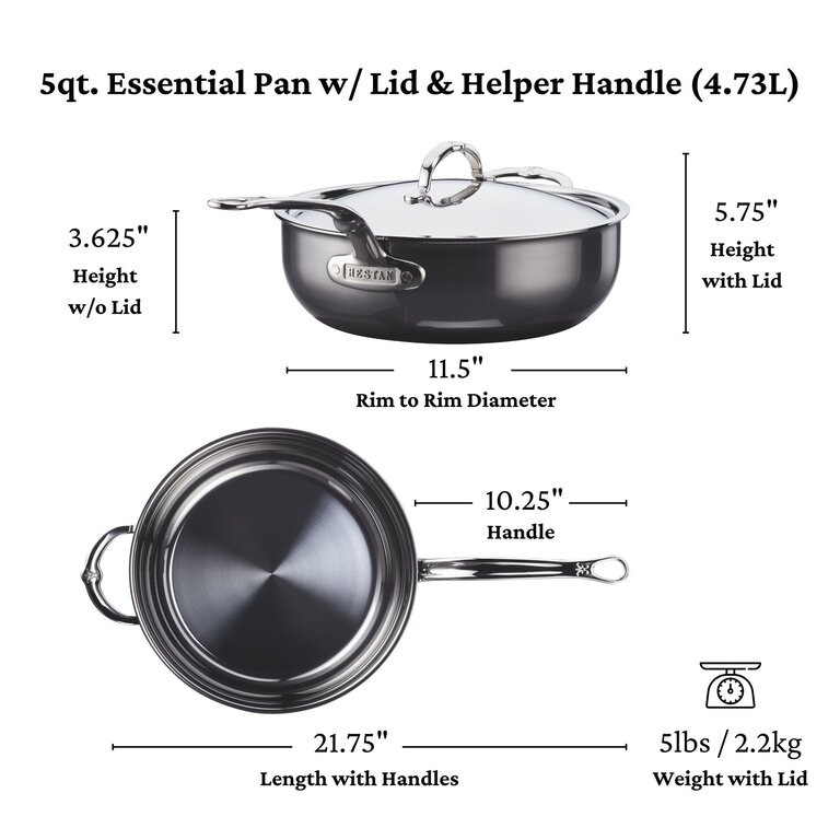 Hestan Hestan - Nanobond -  Titanium Essential Pan 28cm / 5QT