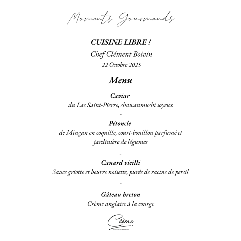 Clément Boivin Clément Boivin - Terroir Food Experience ! - October 22