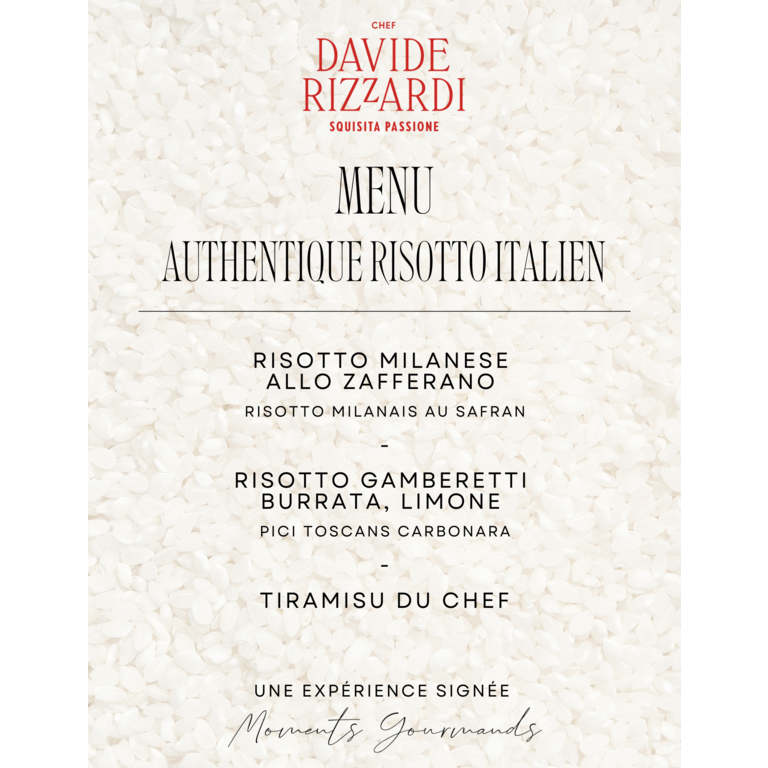 Davide Rizzardi Chef Davide Rizzardi - Atelier : Risotto - 19 Novembre