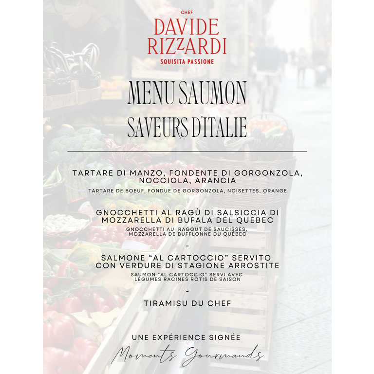 Davide Rizzardi Chef Davide Rizzardi - Dinner Workshop: Italian Flavors / Salmon - November 21