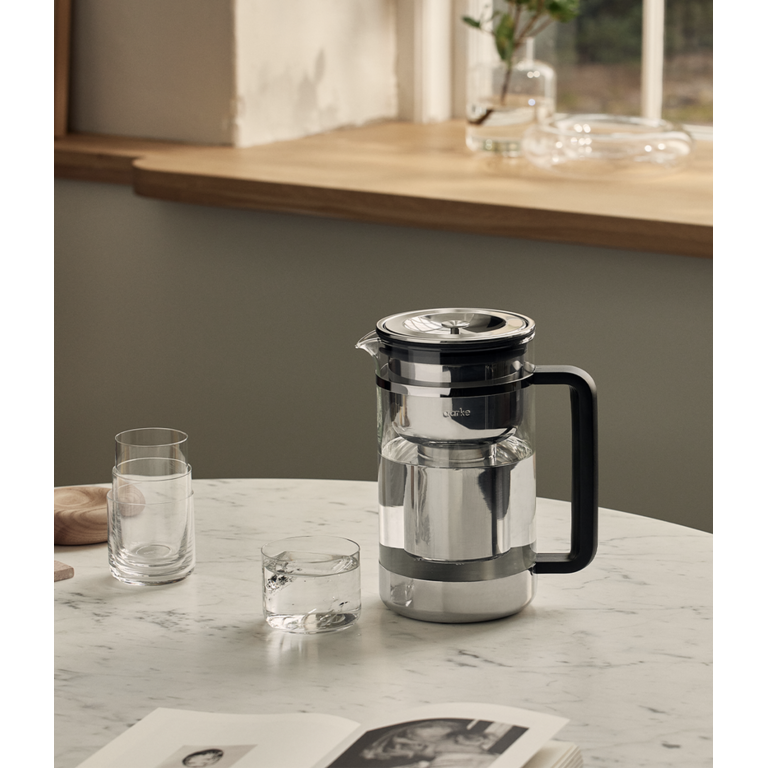 Aarke Aarke - Purifier - Water Filter Pitcher in Glass and Stainless Steel - Large (2.8L)