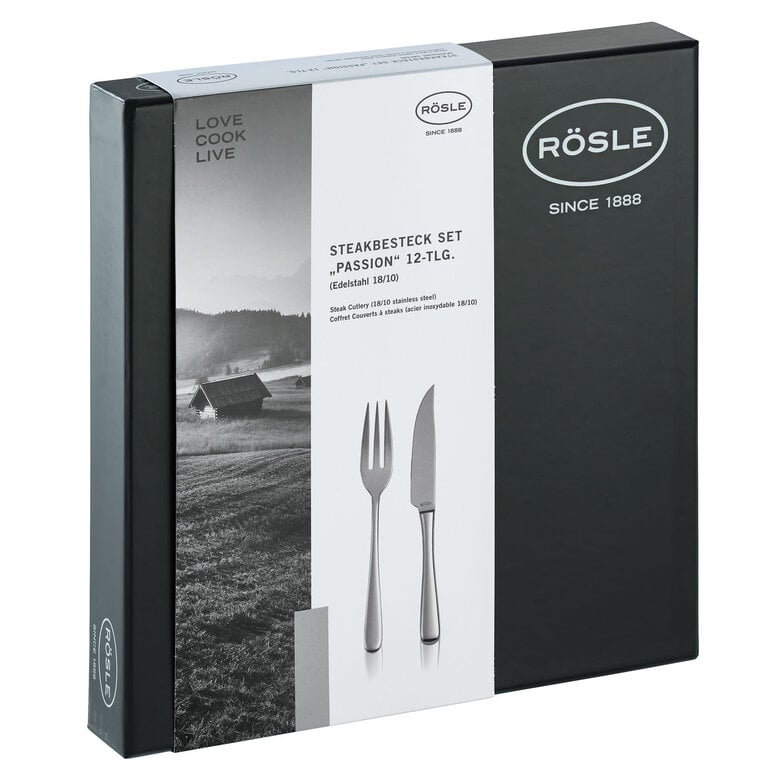 Rosle Rosle - Passion 6-Piece Steak Knife and Fork Set - Stainless Steel