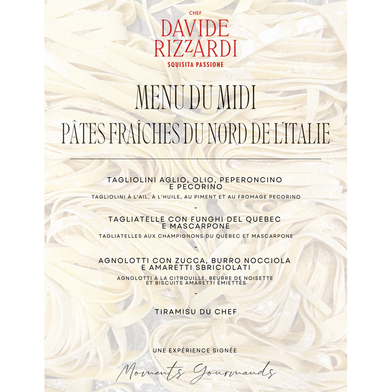 Davide Rizzardi Chef Davide Rizzardi - Workshop: Fresh Pasta from Northern Italy - November 25