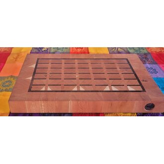 Zèbre Zèbre -  Planche à découper 14''x19'', cerisier ligne pointillée et contour noyer