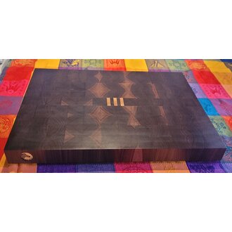 Zèbre Zèbre -  Planche à découper 18''x23'', noyer insertion centrale merisier