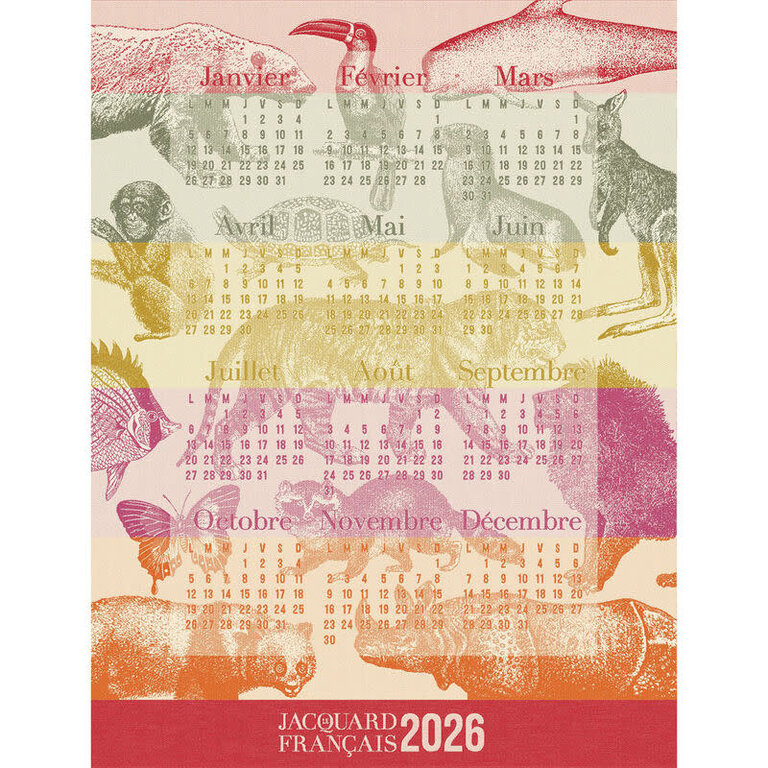 Le Jacquard Français Le Jacquard Français - Torchon Échappée Animalière [Calendrier 2026]