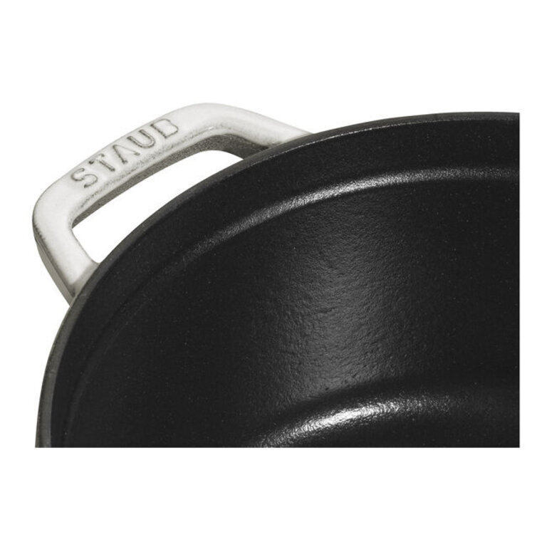 Staub Staub - Round Cocotte Enameled Cast Iron 5.25L - White Truffle