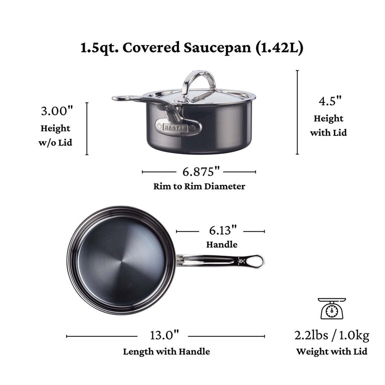 Hestan Hestan - NanoBond - Titanium Saucepan 1.4L